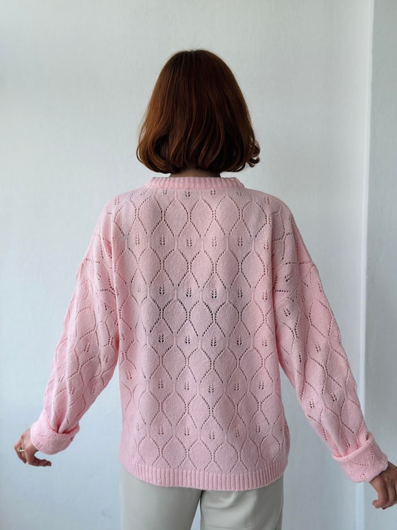 Retrobird Ajurlu Retro Desen Örme Triko Kazak Basic Triko 