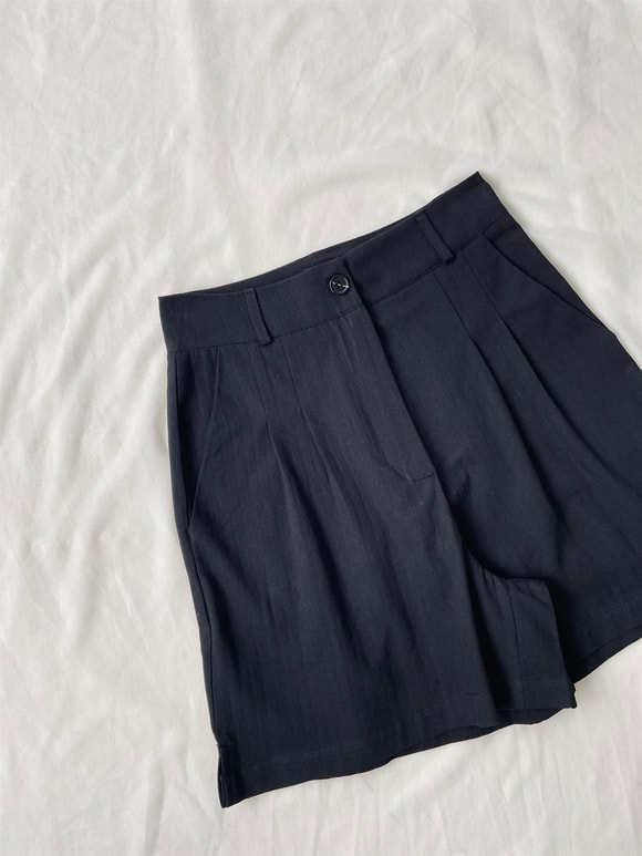 Retrobird Baggy Siyah Cepli Şort