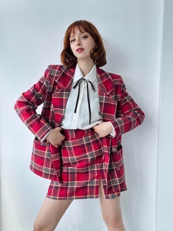 Retrobird Ekose Blazer Ceket