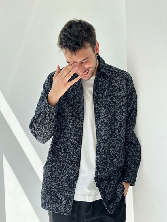 Retrobird Erkek Oversize Fermuarlı Hırka Ceket