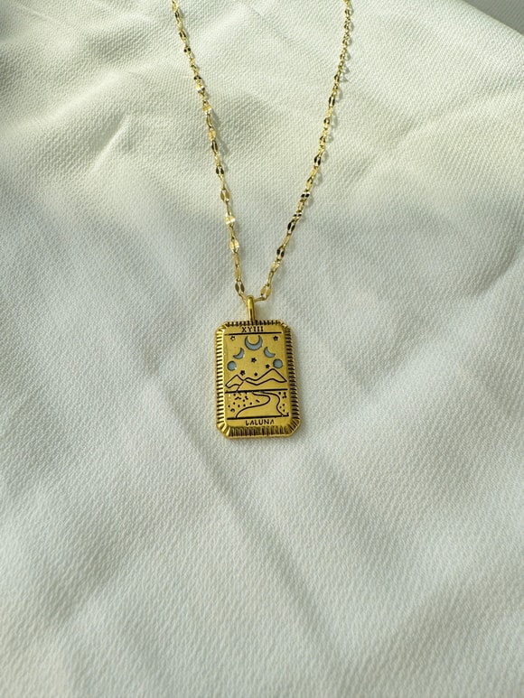 Retrobird Kararmaz Çelik Tarot Burç  Kolye