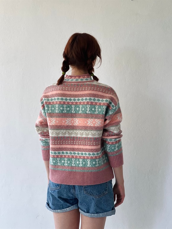 Retrobird Kilim ve Etnik Desenli Jakarlı Kazak