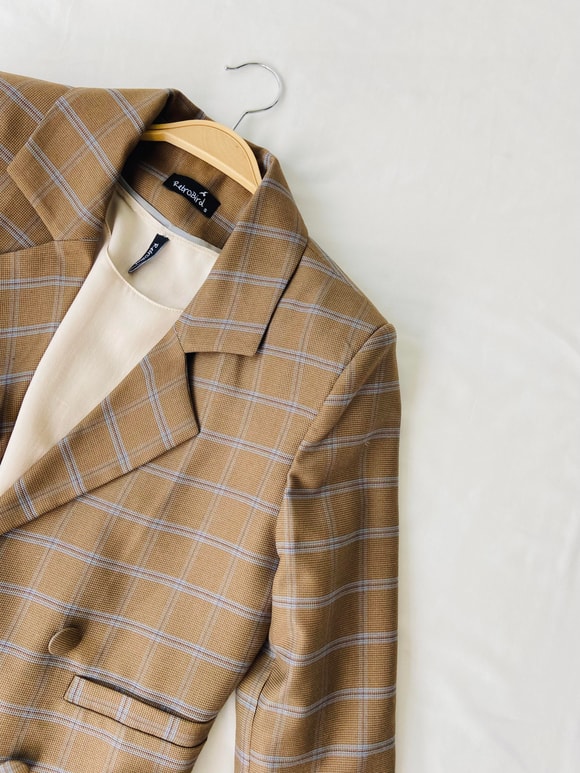 Retrobird Kısa Kareli Blazer Ceket
