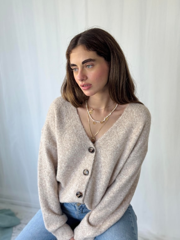 Retrobird Önden Düğmeli Basic Şardonlu Hırka