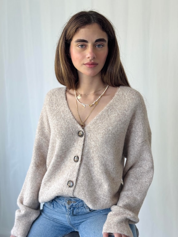 Retrobird Önden Düğmeli Basic Şardonlu Hırka