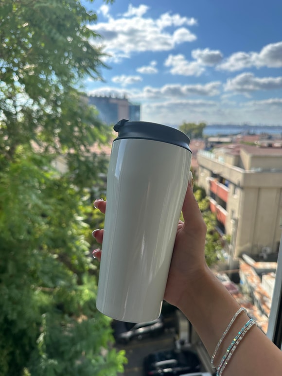 Retrobird Outdoor Kamp Paslanmaz 400 ML Çelik Beyaz Termos