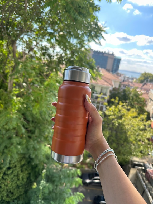 Retrobird Outdoor Kamp Paslanmaz Çelik Hardal Termos 400 ML