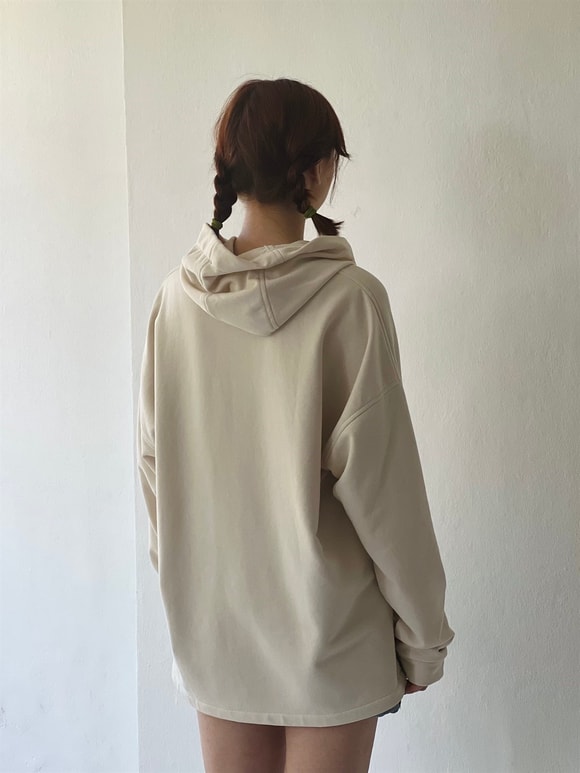 Oversize Unisex Basic Hooded Sweatshirt