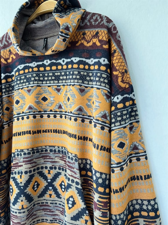 Retrobird Oversize Unisex Basic Kapüşonlu Sweatshirt