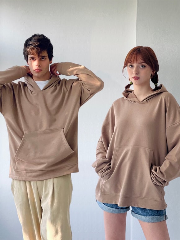 Oversize Unisex Basic Hooded Sweatshirt