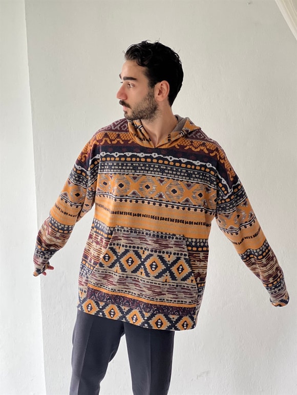 Retrobird Oversize Unisex Basic Kapüşonlu Sweatshirt