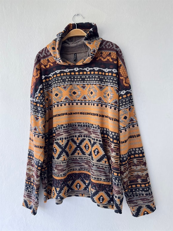 Retrobird Oversize Unisex Basic Kapüşonlu Sweatshirt