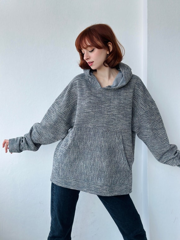 Retrobird Oversize Unisex Kapüşonlu Sweatshirt