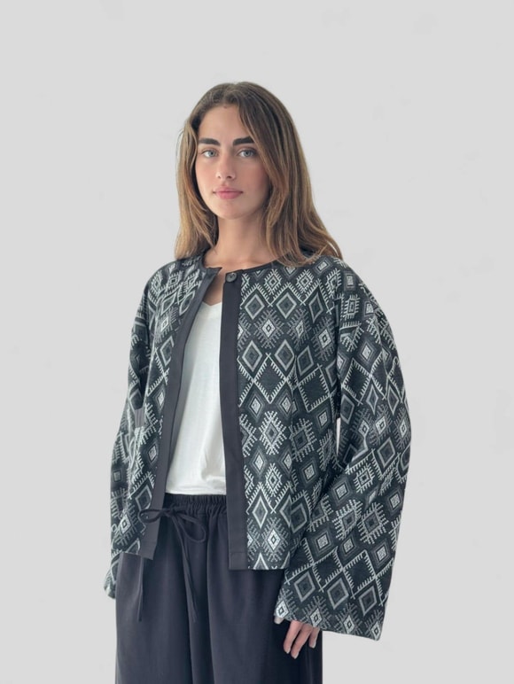Retrobird Anthracite Poncho Lightweight Jacket