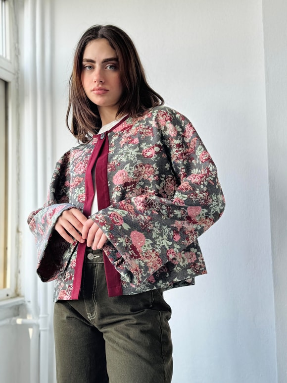 Retrobird Panço Jakarlı Desenli Hafif Ceket