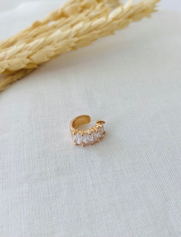 Retrobird Prinç ve Zirkon Taşlı Earcuff Kıkırdak Küpe