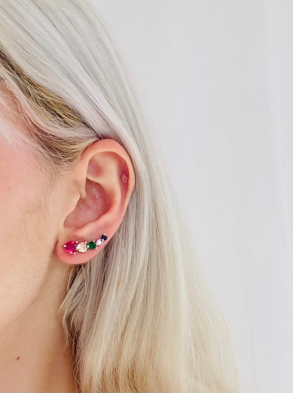 Retrobird Prinç ve Zirkon Taşlı Küpe (Adet)