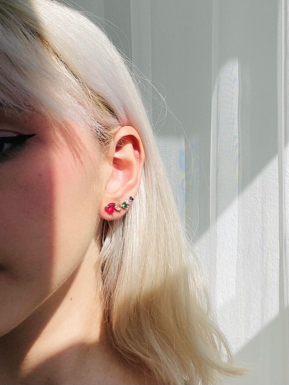 Retrobird Prinç ve Zirkon Taşlı Küpe (Adet)