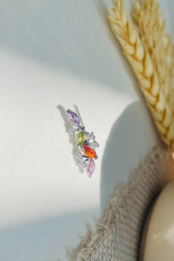 Retrobird Prinç ve Zirkon Taşlı Küpe (Adet)