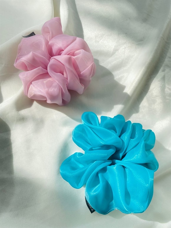 Retrobird Renkli 2'li Scrunchie Simit Toka Seti