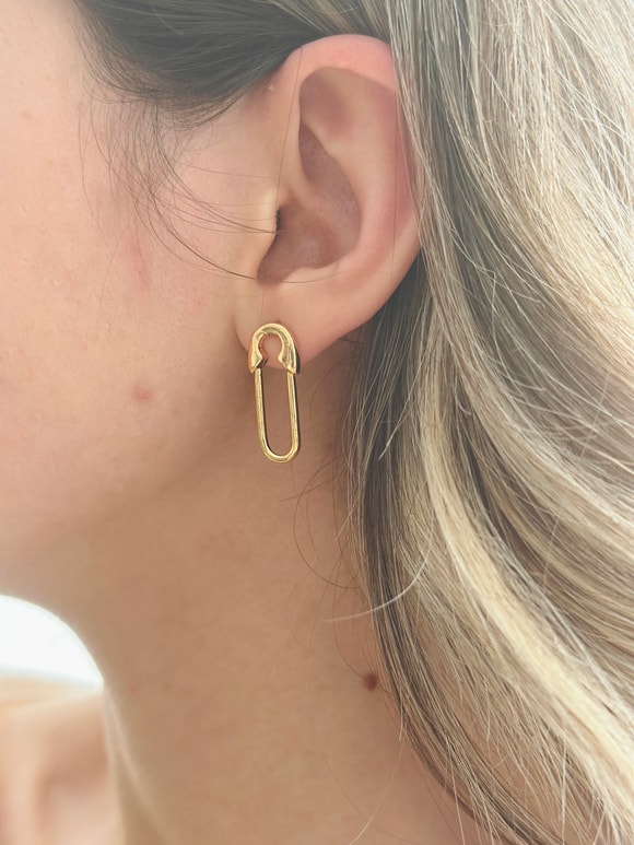 Retrobird Retro Model Gold Renk Küpe