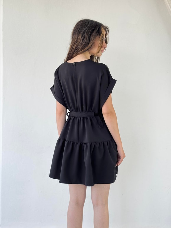 Retrobird Tasarım Bloom Mini Keten Elbise
