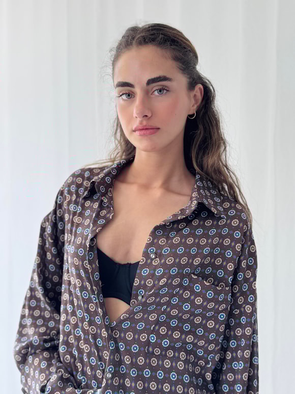 Retrobird Tasarım Boyfriend Gömlek