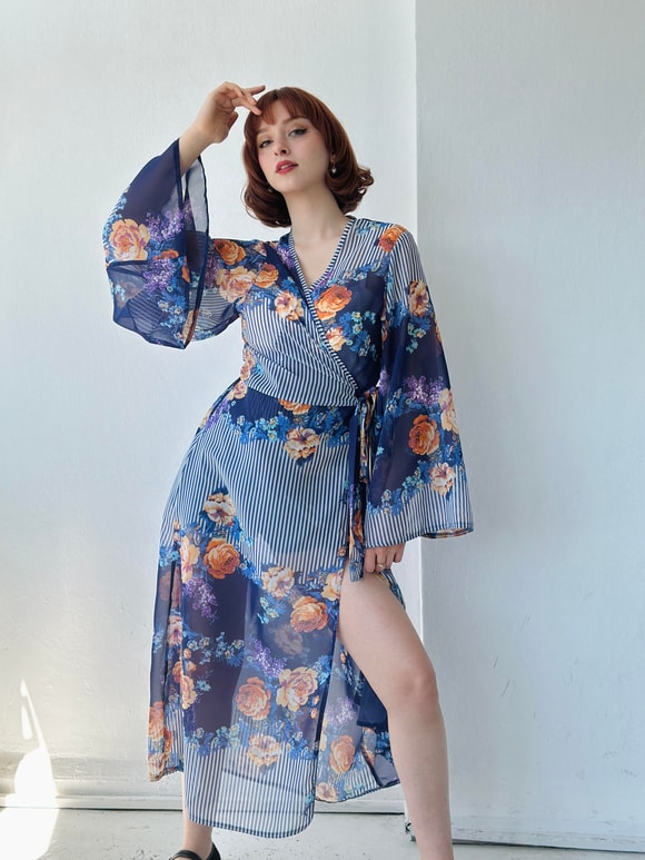 Retrobird Tasarım Kai Kimono Elbise 