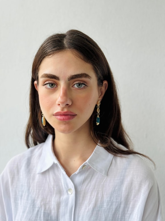 Retrobird Tasarım Mineli Çok Renkli Pirinç Retro Model Küpe