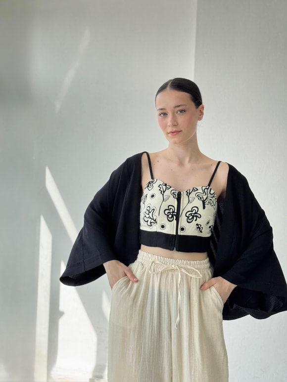 Retrobird Tasarım Mini Kimono