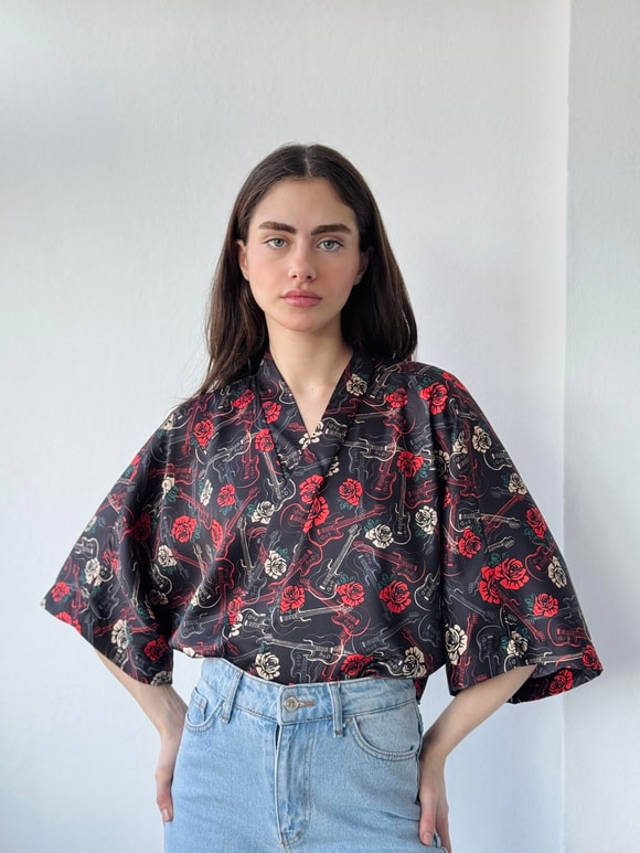 Retrobird Tasarım Mini Kimono