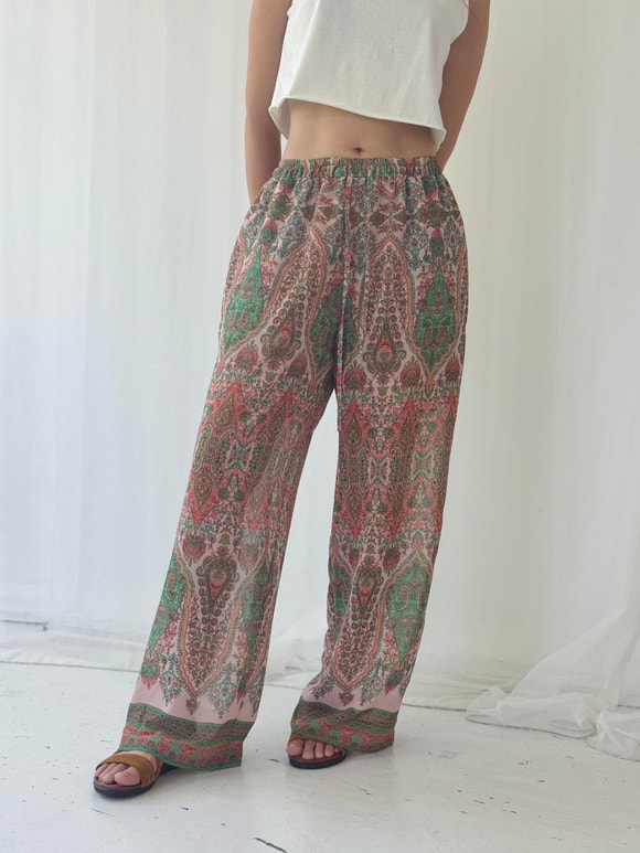 Retrobird Tasarım Şort Astarlı Şifon Pantolon