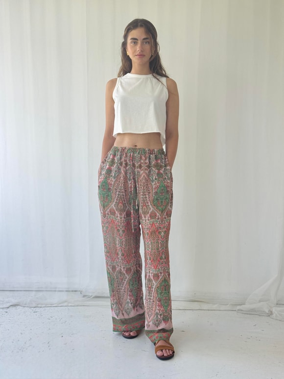 Retrobird Tasarım Şort Astarlı Şifon Pantolon