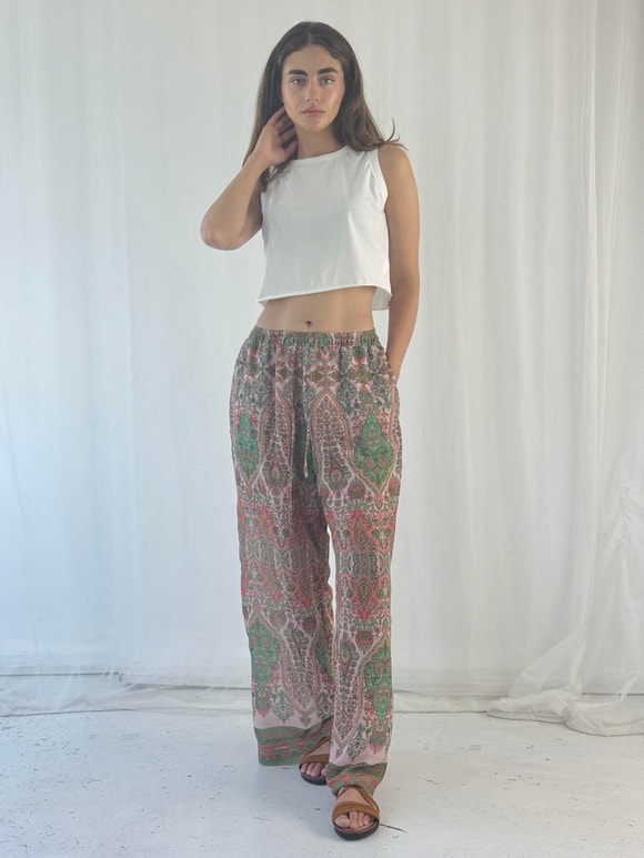 Retrobird Tasarım Şort Astarlı Şifon Pantolon