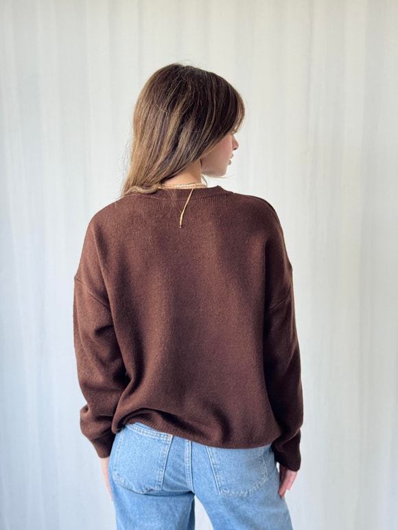 Retrobird Teddy Bear Kabartmalı Triko Kazak