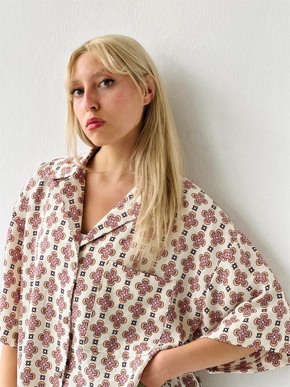 Retrobird Unisex Model Oversize Retro Yaka Gömlek