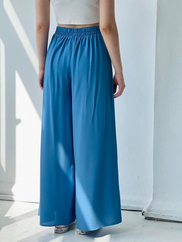 Retrobird Yırtmaç Detaylı Wide-Leg Pantolon Etek