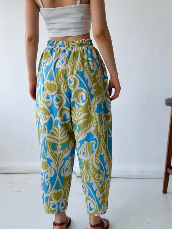 Retrobird Yoga Meditasyon Hafif Şalvar Keten Pantolon