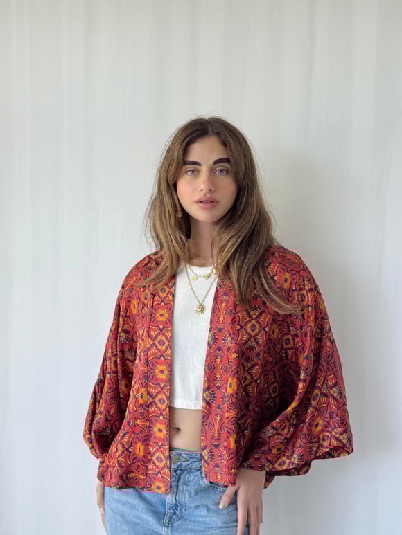 YENİ Retrobird Tasarım Mini Kimono