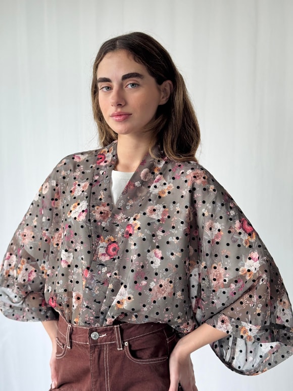 YENİ Retrobird Tasarım Boho Desen Mini Kimono