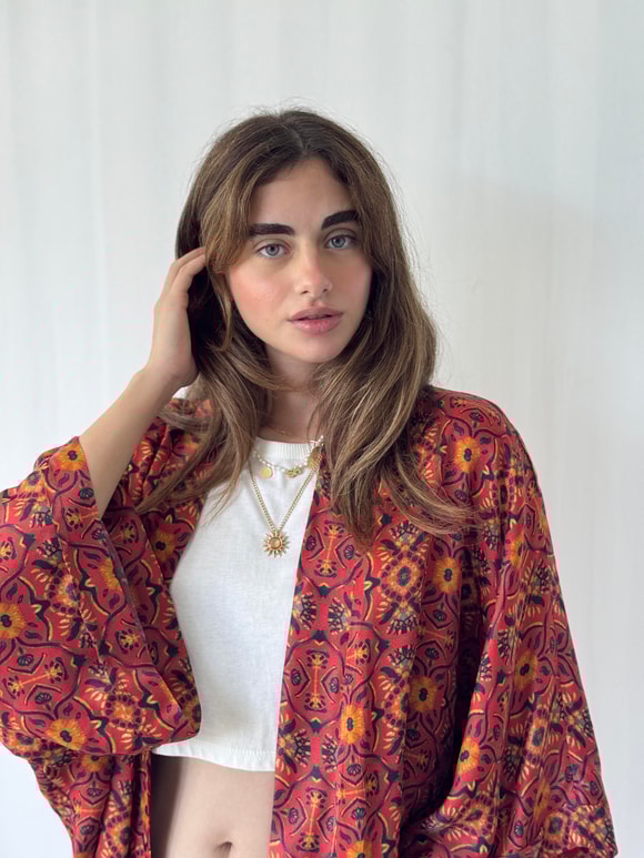 YENİ Retrobird Tasarım Mini Kimono