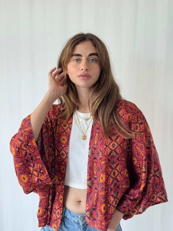 YENİ Retrobird Tasarım Mini Kimono