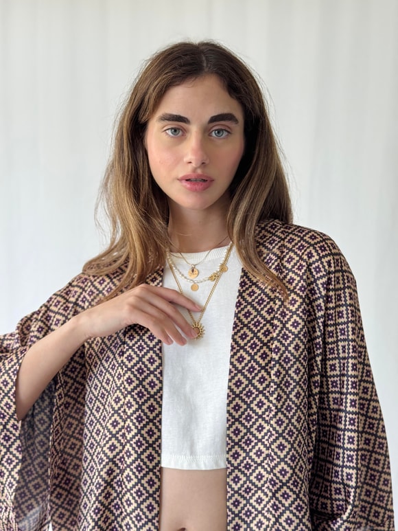 YENİ Retrobird Tasarım Mini Kimono