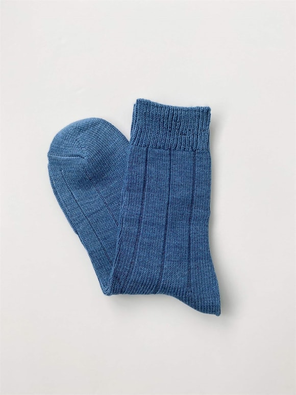 Retrobird Single Pair Indigo Colored Wool Blend Winter Men's Socks