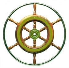 Ahşap Dümen Paslanmaz Celik Tutamaklı 62cm