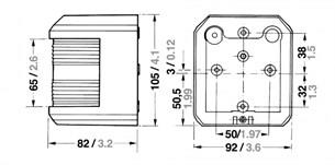 Aqua Signal 41 Serisi Pupa Seyir Feneri 24V Siyah