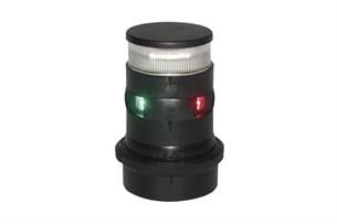 Aqua Signal Tricolor/360 Beyaz Seyir Feneri 12/24V Siyah Kasa