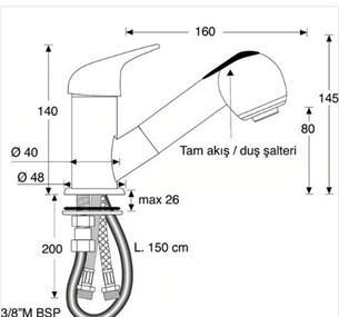Barka Spiralli Musluk Sıcak/Soğuk MD61301
