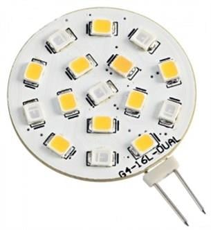 Beyaz/Mavi Çift Renkli Led Ampul 24V