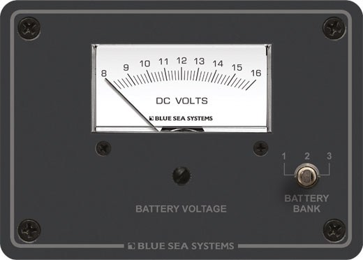 Blue Sea Systems DC Analog Voltmetre Paneli 8-16V DC 8015